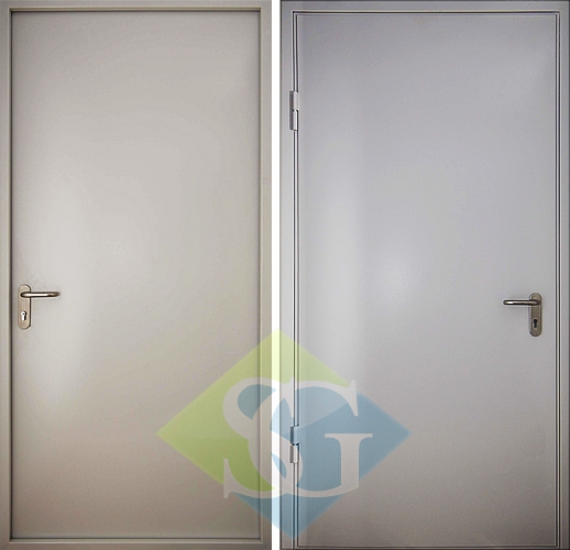 Дверь противопожарная нитроэмаль с двух сторон серая Дверь противопожарная нитроэмаль с двух сторон серая