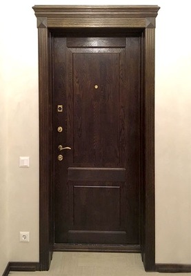 Отделка массивом дуба на внутренней стороне