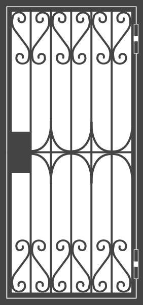 Металлическая решетчатая дверь 06