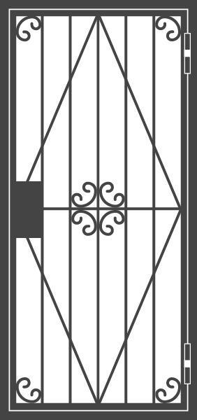 Металлическая решетчатая дверь 09